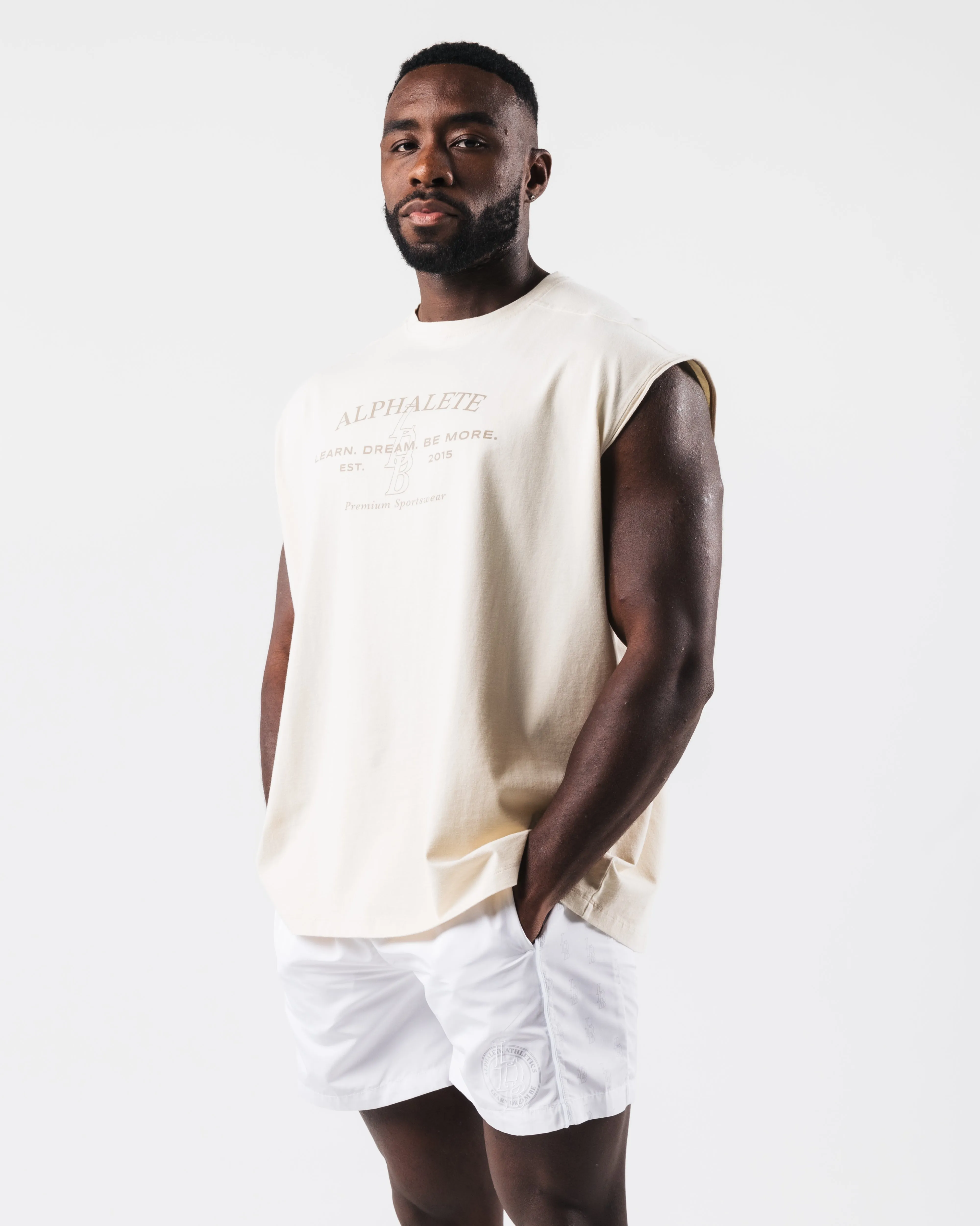 Vintage Muscle Tank - White Sand