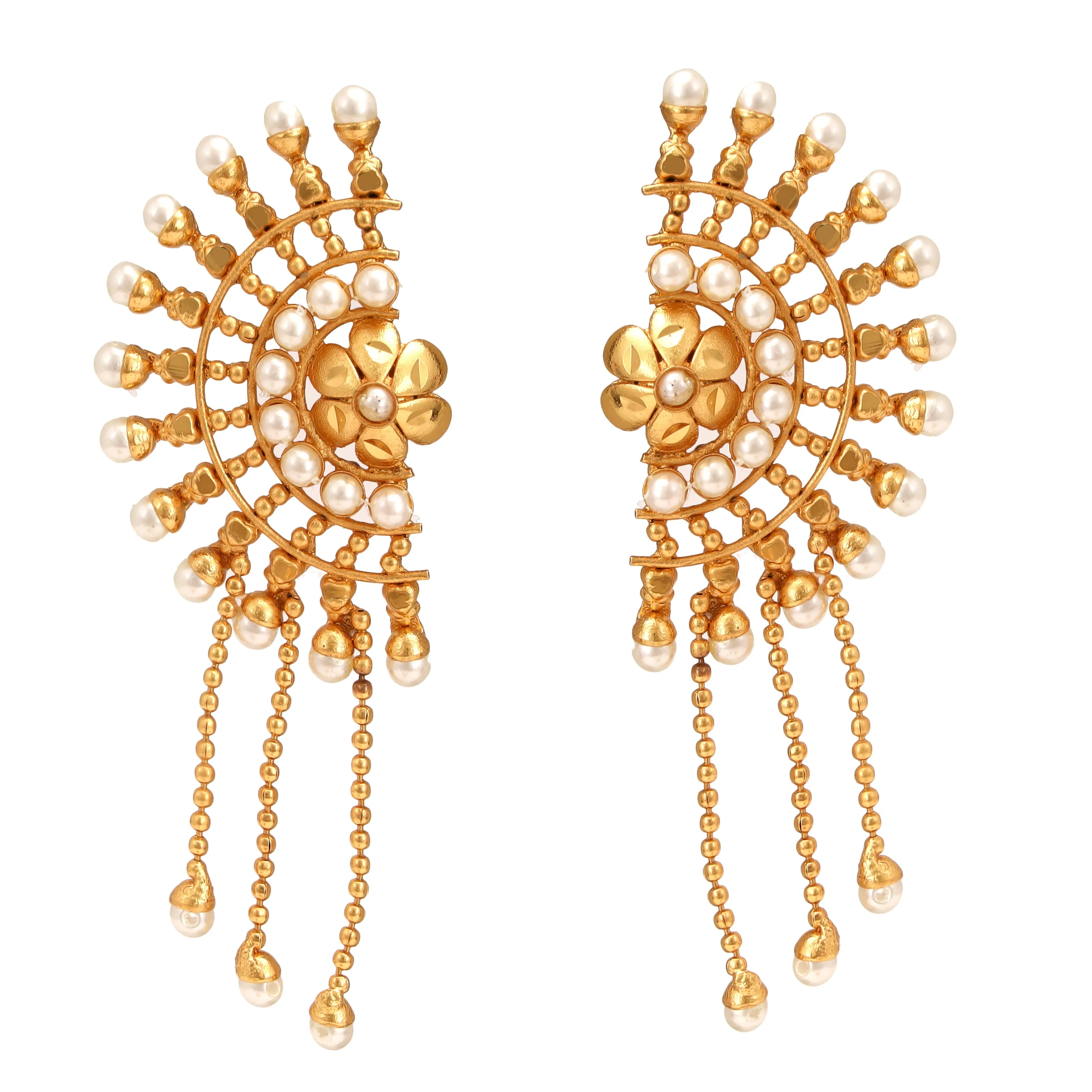 White Beads Tie Set With Kaan (30 Inch)