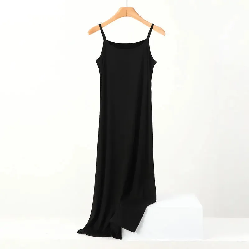 XL to 8XL Lengthen Modal Dress  Large size Spaghetti strap bottoming dresses Halter sundress Camisoles slips Inner Petticoat